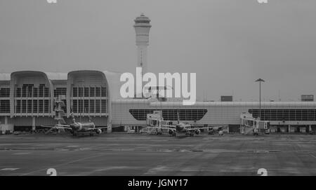 Kuala Lumpur, Malaysia - Dec 16, 2015. View of the KLIA Airport in Kuala Lumpur, Malaysia. KLIA is the world 23rd-busiest airport by total passenger t Stock Photo