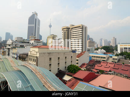 Kuala Lumpur, Malaysia - Jun 6, 2015. Buildings located at Chinatown in Kuala Lumpur, Malaysia. Kuala Lumpur is the national capital of Malaysia as we Stock Photo