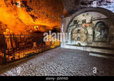 Mega Spileo or Monastery of the Great Cavern Stock Photo