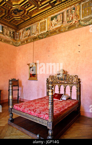 The 'Cupid and Psyche Room' ('La Sala di Amore e Psiche'), the bedroom of Pope Paul III in Castel Sant' Angelo, Rome, Italy. Stock Photo