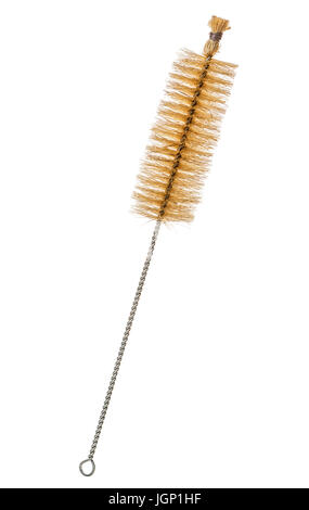 natural domestic bottle brush isolated on white background, close up Stock Photo