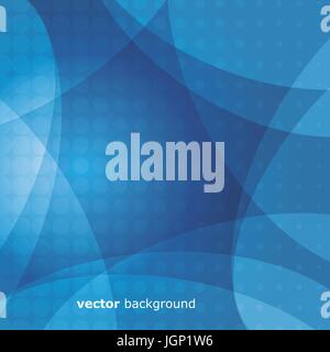 Abstract Blue Background with Curves Pattern Stock Vector