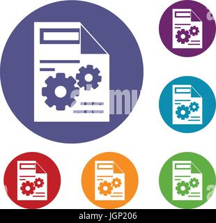 Web setting icons set Stock Vector