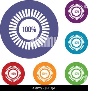 Sign 100 download icons set Stock Vector