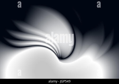 Black & white abstract background. 3d rendered illustration Stock Photo
