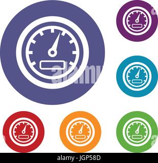 Speedometer icons set Stock Vector