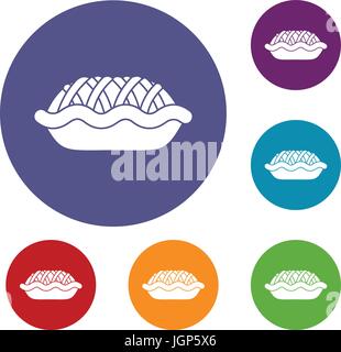 Pie icons set Stock Vector