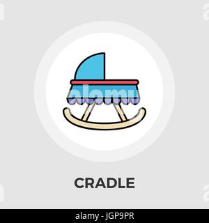 Cradle icon vector. Flat icon isolated on the white background. Editable EPS file. Vector illustration. Stock Vector