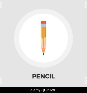 Pencil icon vector. Flat icon isolated on the white background. Editable EPS file. Vector illustration. Stock Vector