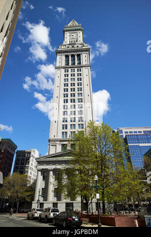 custom house tower building Boston USA Stock Photo