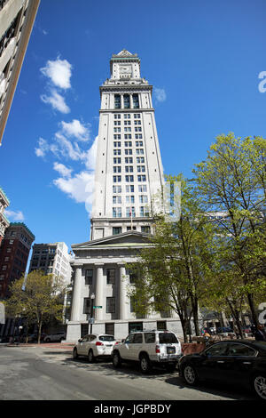 custom house tower building Boston USA Stock Photo