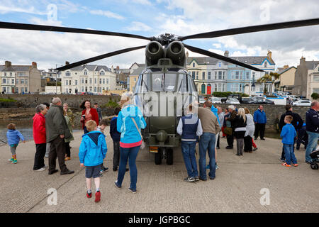 Royal Air Force XW209 westland puma helicopter on display to the public armed forces day bangor northern ireland Stock Photo