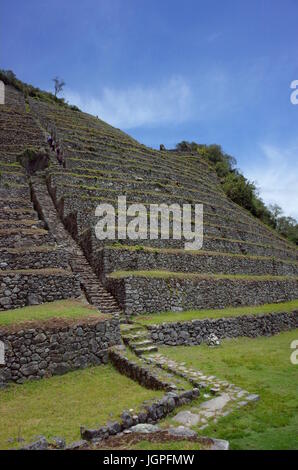 The Intipata ruins on the Inca Trail Stock Photo