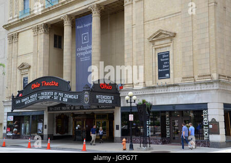COLUMBUS, OH - JUNE 28: The Ohio Theatre in Columbus, Ohio is shown on June 28, 2017. The 1928 movie theater is a National Historic Landmark. Stock Photo
