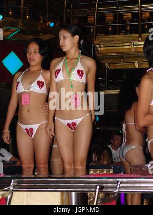 GO-GO Dancers Entertainment District Angeles City  Pampanga province Philippines Nightlife South East Asia Stock Photo