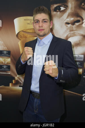 Monaco, Monte Carlo - July 08, 2017: World Boxing Super Series Draft Gala and Draw for the Muhammad Ali Trophy with Vincent Feigenbutz | Verwendung weltweit Stock Photo