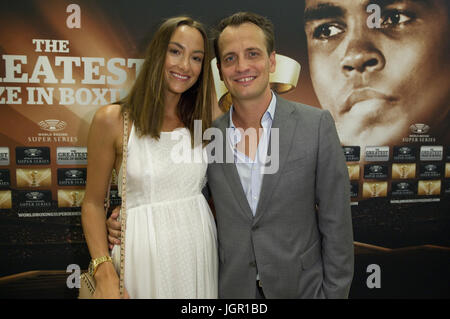 Monaco, Monte Carlo - July 08, 2017: World Boxing Super Series Draft Gala and Draw for the Muhammad Ali Trophy with Nisse and Katie Sauerland | Verwendung weltweit Stock Photo