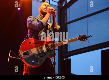 Milwaukee, Wisconsin, USA. 9th July, 2017. Mondo Cozmo performs live at Henry Maier Festival Park during Summerfest in Milwaukee, Wisconsin. Ricky Bassman/Cal Sport Media/Alamy Live News Stock Photo