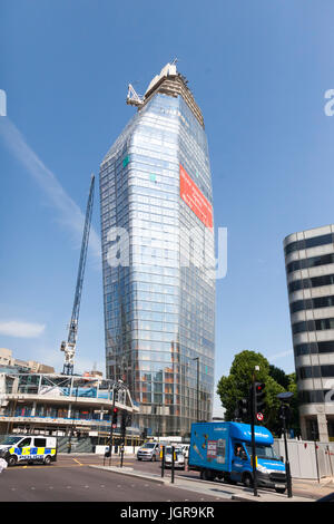 Exterior of One Blackfriars, an under-construction 50-storey apartment tower, nicknamed 'The Vase'. in Southwark, central London, England, UK Stock Photo