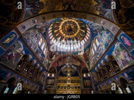 Ceiling And Dome Of Romanian Orthodox Holy Trinity Cathedral In 