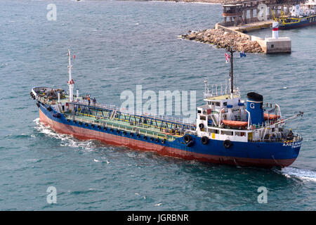 Alexandra g bunkering tanker .Port of Piraeus, Greece Stock Photo