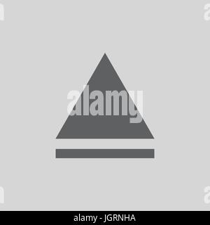 eject icon. vector sign symbol isolated on grey background Stock Vector