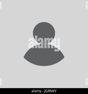 person. user. friend vectror illustration icon isolated on grey background Stock Vector