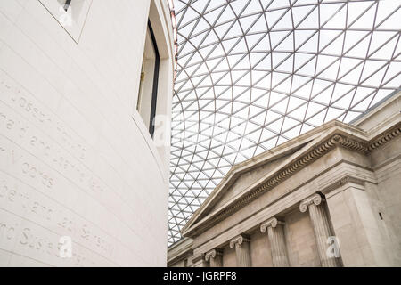 The British Museum in London - showing the impressive roof Stock Photo