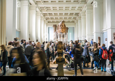 The British Museum in London - the Egyptian Galleries Stock Photo