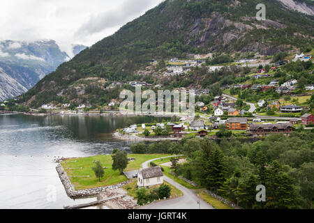 View over Eidfjord, Norway Stock Photo