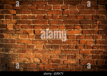 Texture of old red brick close up Stock Photo