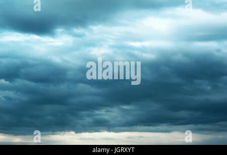Large Cumulus clouds blue, blue sky before the rain. Approaching storm Stock Photo
