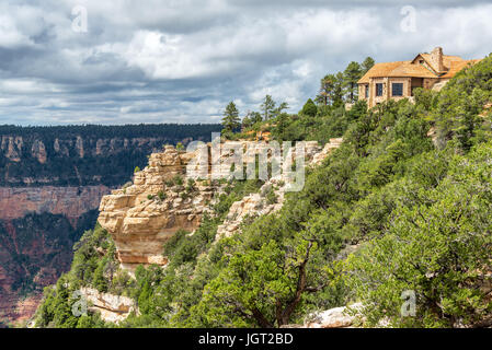Grand Canyon Lodge overlooking the Grand Canyon on the North Rim Stock Photo