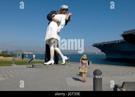 The Kissing Statue San Diego California,USA Stock Photo