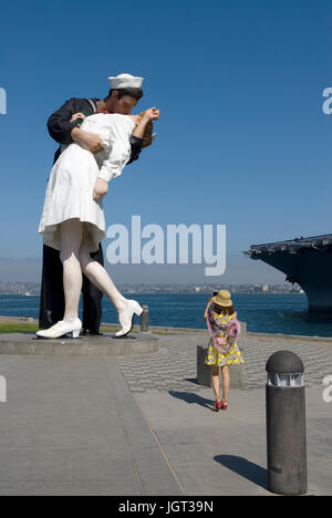 The Kissing Statue San Diego California,USA Stock Photo