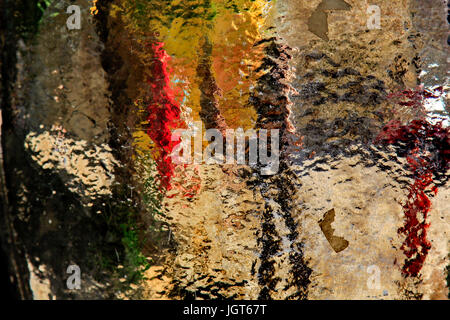 defocused outdoors Abstract photographed through wet glass