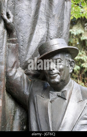 Grave of the Soviet Russian film actor Boris Brunov at Novodevichy Cemetery in Moscow, Russia Stock Photo