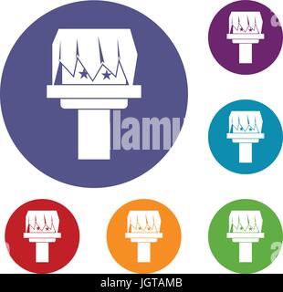 Box magic icons set Stock Vector