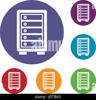 Security safe icons set Stock Vector