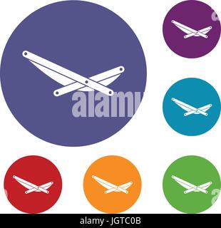 Beach chaise icon circle Stock Vector Image & Art - Alamy