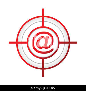 online aroba target sign concept illustration design over a white background Stock Photo