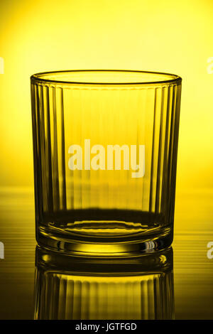 Empty faceted glass Stock Photo