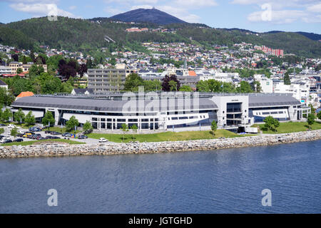 Seaside view of Aker Stadion. The stadium has a capacity of 11,800 spectators and is the home of Norwegian Premier League club Molde, Norway. Stock Photo