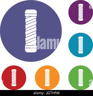 Handle for bike icons set Stock Vector