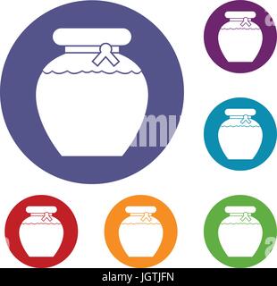 Honey icons set Stock Vector