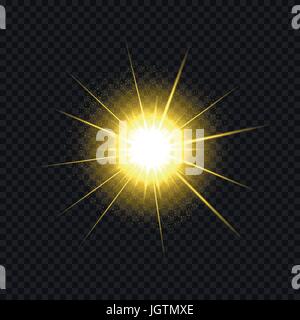 Golden star burst Stock Vector
