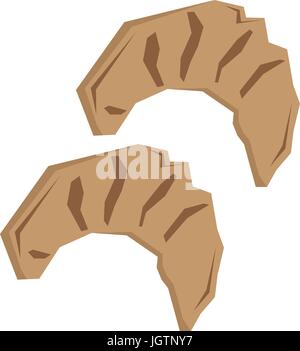 Pair of croissants Stock Vector