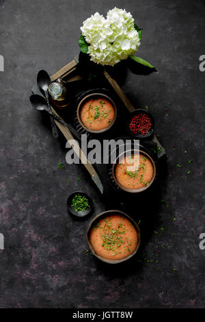 Gazpacho, Cold Tomato Soup Stock Photo