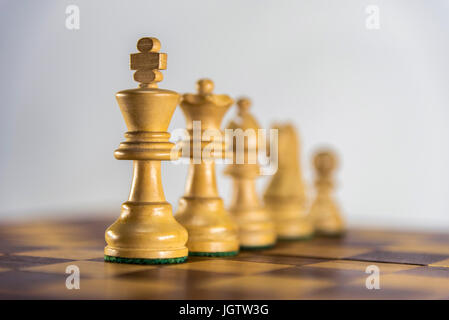 Chess game or chess pieces with white background Stock Photo