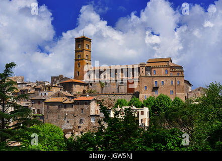 Medieval Saint Mary of Assumption Cathedral at the top of the ancient town of Sutri, near Rome